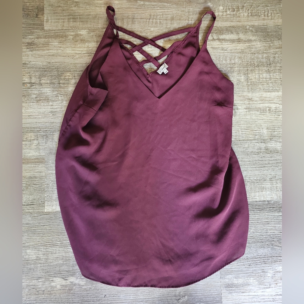 Kismet Purple Cross Back Camisole Top